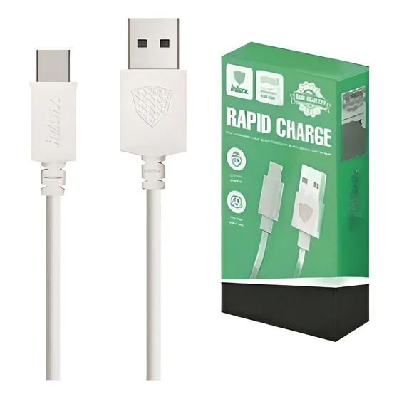 Cable Inkax 1 Metro Tipo-c Carga Rapida Color Blanco