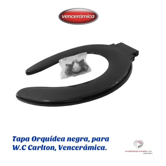 Tapa Asiento Orquidea Negro Venceramica P/wc Poceta.