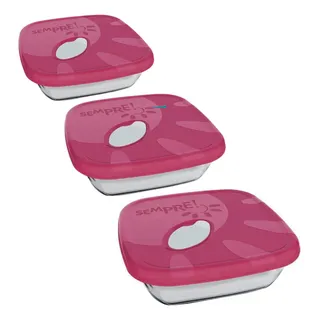 Conjunto Assadeiras Quadradas Sempre Com Tampa 3 Peças Nadir Conjunto Assadeiras Quadradas Sempre Com Tampa 3 Peças Nadir