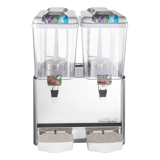 Dispensador De Bebidas Frias 2 Tanques 36 Lts Vevor 300w