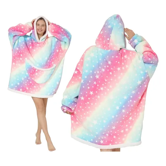 Buzo Manta Canguro Poncho Abrigo  Invierno Polar Corderito