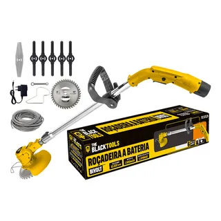 Roçadeira Aparador Grama A Bateria Recarregåvel 460w Profissional Com Acessórios Tcg12b The Black Tools Roçadeira Aparador Grama A Bateria Recarregåvel 460w Profissional Com Acessórios Tcg12b The Black Tools