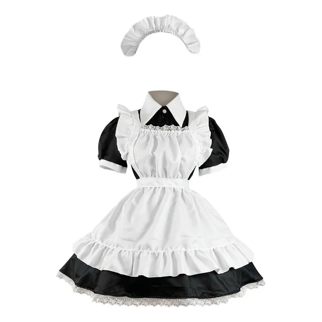 Bonito Disfraz De Sirvienta Francesa, Tocado, Uniforme De L