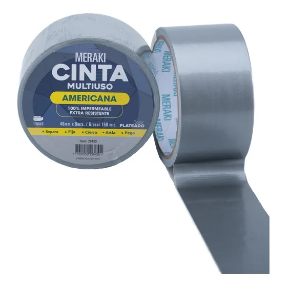 Cinta Adhesiva De Embalaje Hefonline Cinta Color Gris 9m X 48mm