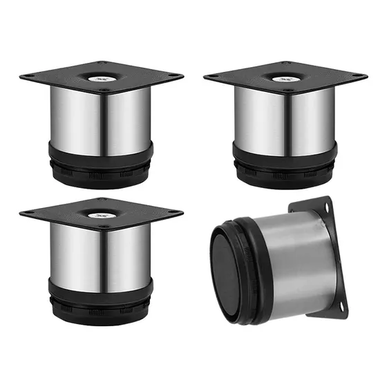 Pata Acero Inoxidable Bajo Mesada Redonda 50mm X 4 Unidades 
