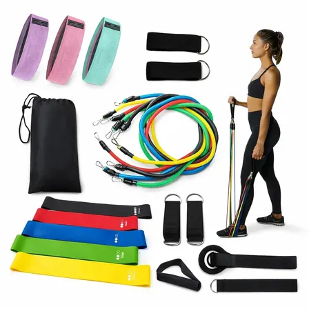 Kit Treino Em Casa 18 Itens Mini Band Super Band P/ Academia