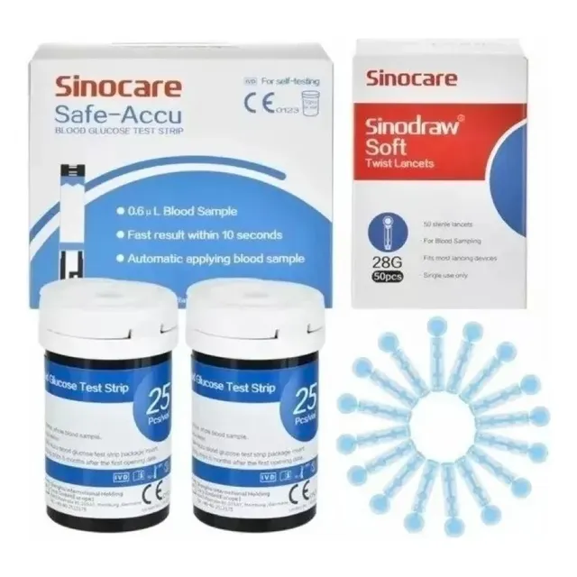 50 Tiras Reactivas Glucosa Glicemia Safe Accu Envio Gratis