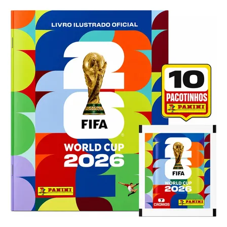 Kit Album Brochura Copa Do Mundo 2026 + 10 Pacotes Imediato