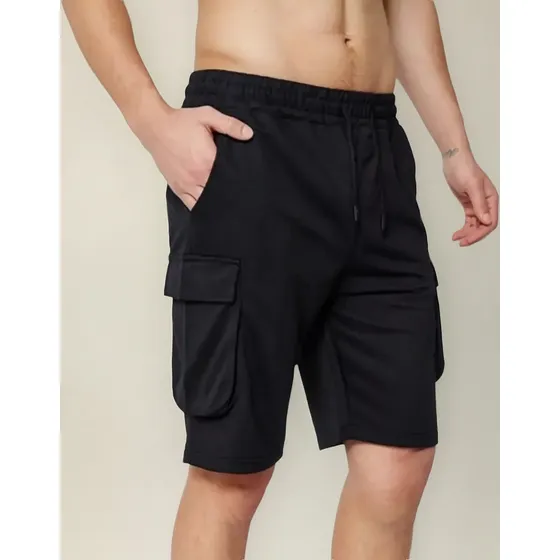 Short Bermuda Deportiva Tipo Cargo Para Hombre Casual