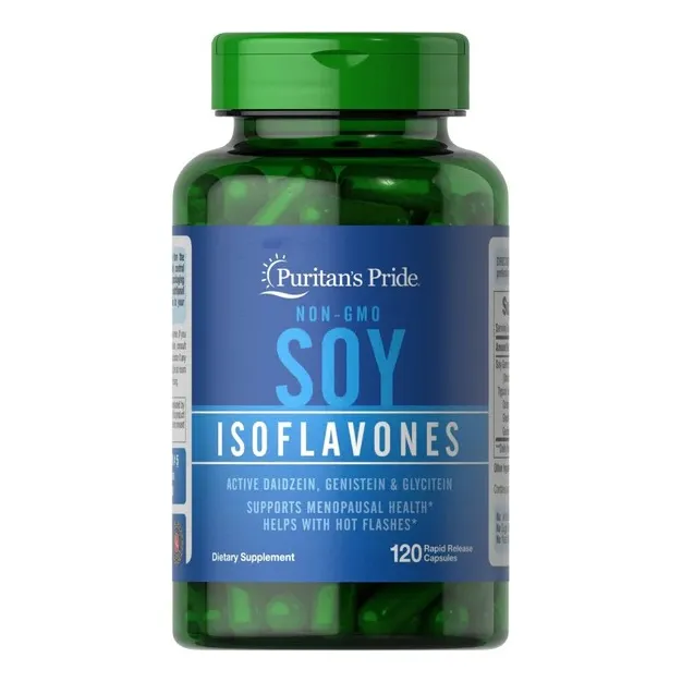 Suplemento En Cápsulas Puritan's Pride Suplemento Soy Isoflavones En Frasco De Plástico De 50g 120 Un