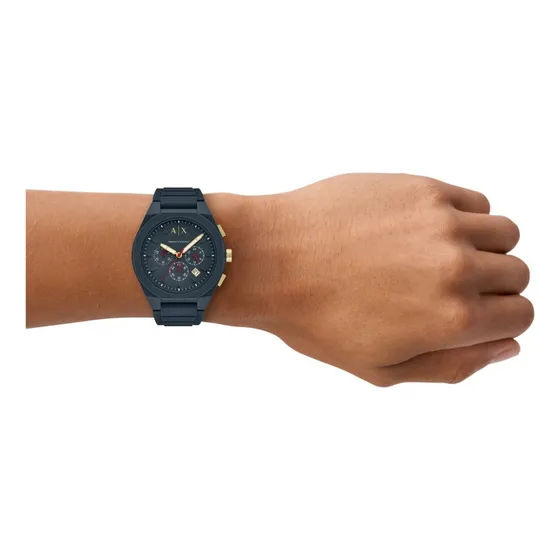 Reloj Hombre Ax4168 De Silicona Azul Armani Exchange