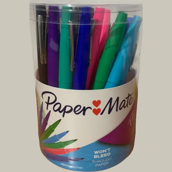 Marcadores Paper Mate Flair Punta 0.7 Mm De 24 Und