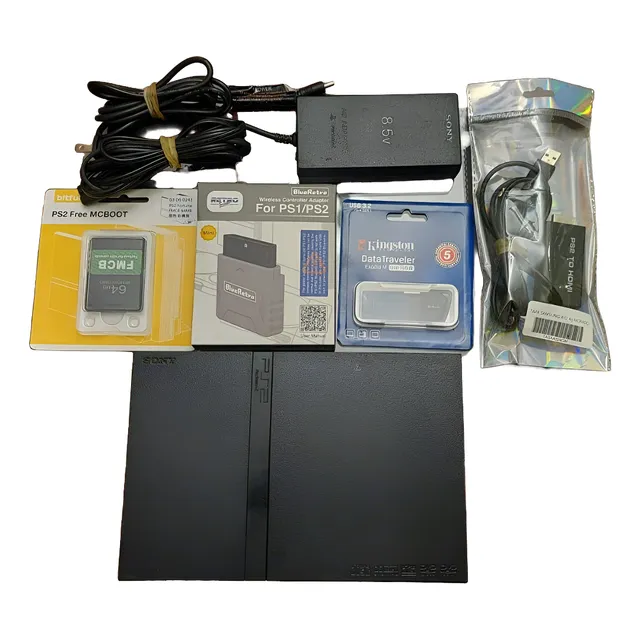 Sony Playstation 2 Ps2 Slim Mod Bluetooth Hdmi Negro (Reacondicionado)
