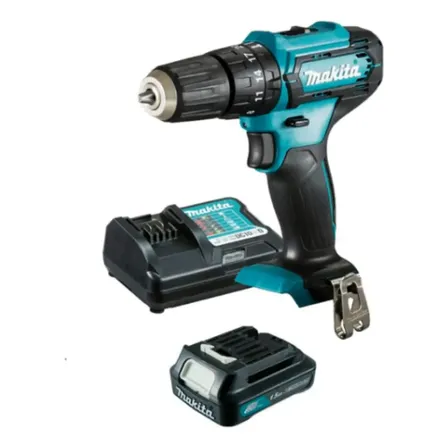 Kit Parafusadeira Furadeira De Impacto Hp333dwyx3 Makita Bateria 12V 1,5 Ah E carregador