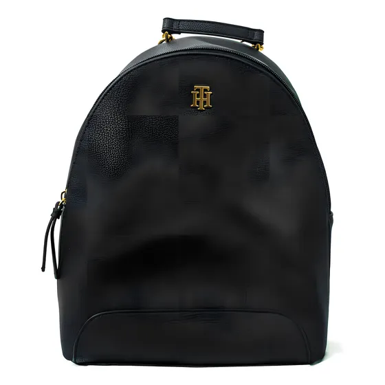 Mochila Tommy Hilfiger Color Negro Diseño De La Tela Lisa