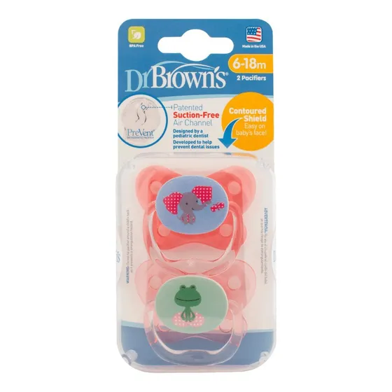 Chupones Prevent Mariposa 6 - 18m (2 Unidades) Dr. Browns
