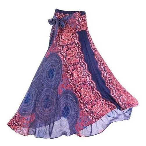 Larga Bohemia Hippie Ropa Con Estampado Floral Para Un Look