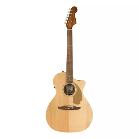 Guitarra Electroacústica Fender California Newporter Player Newporter para diestros natural walnut brillante