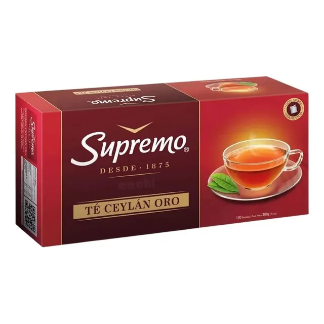 Te Supremo Oro Ceylan 100 Sobres