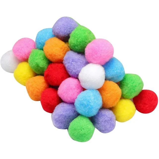Pompones 40mm Para Manualidades Colores Surtidos X300 Und