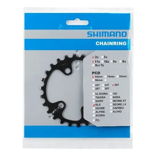 Coronilla Shimano Slx M7000 26t Dientes 11 Vel Biplato Mtb