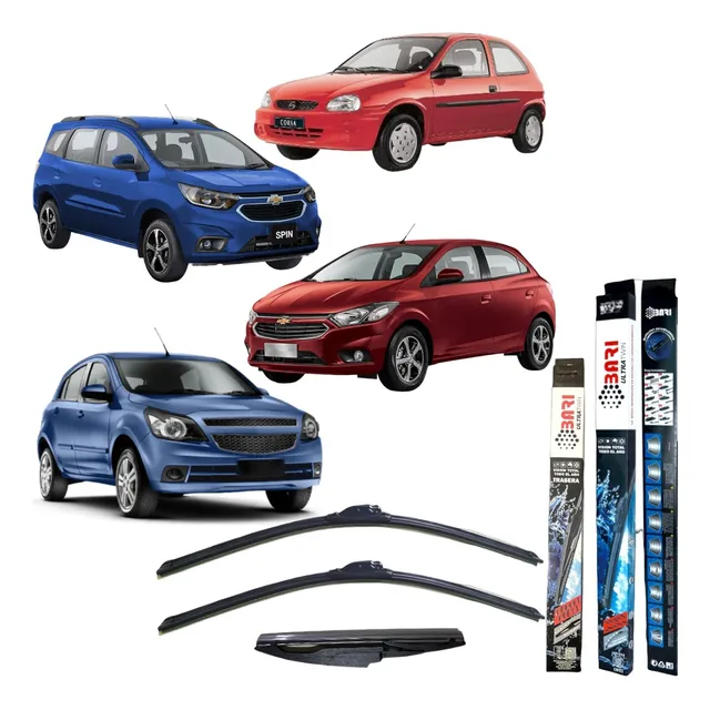 Kit 3 Escobillas Chevrolet Corsa Spin Onix Agile Meriva +
