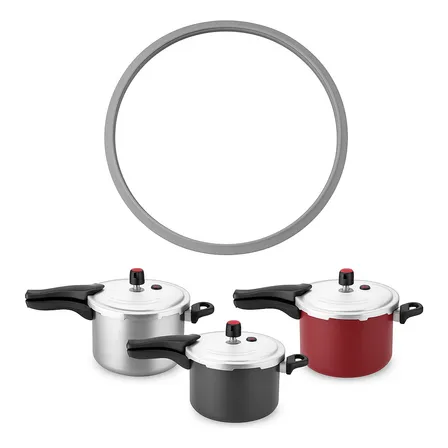 Borracha Panela Pressão Alegrete 4,5 Litros Silicone Externo