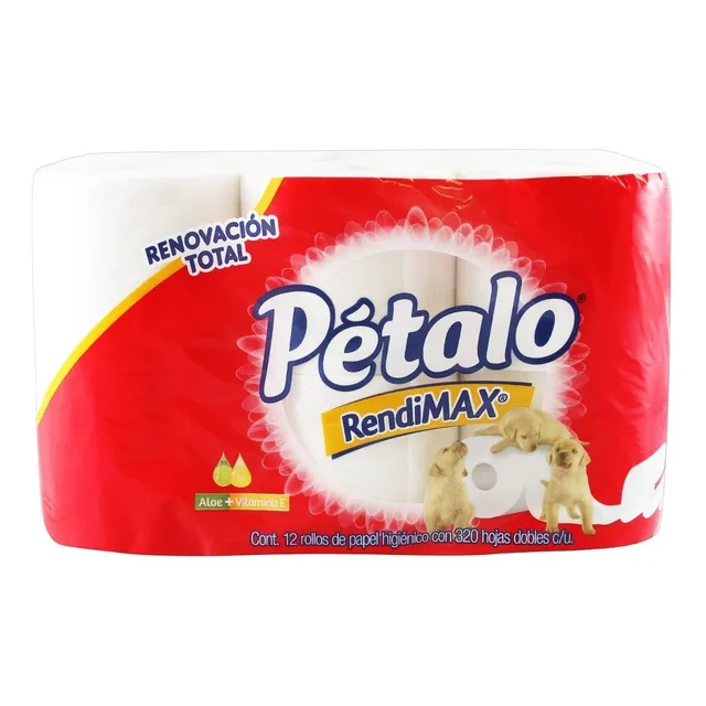 Papel Higiénico Pétalo Rendimax 12 Rollos 320 Hd