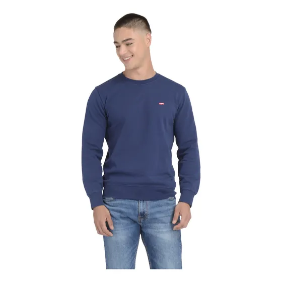 Polerón Hombre Cuello Redondo Azul Levis