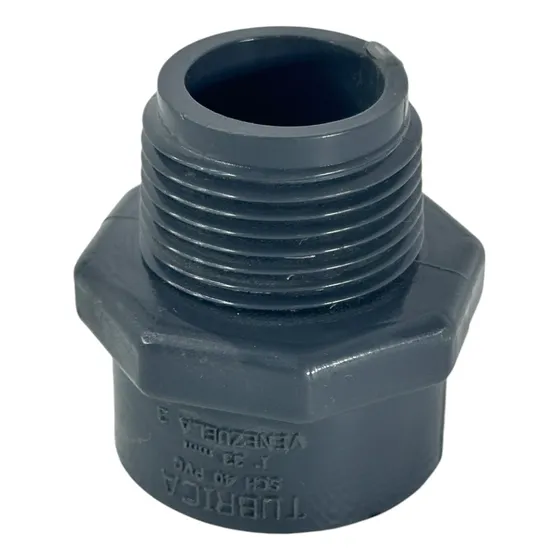 Adaptador Macho Pvc 1 Agua Fría Roscado X4 Unidades