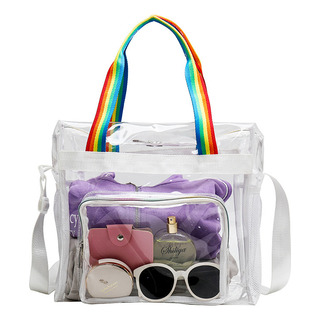 Bolsa De Compras Transparente, Moderna Bolsa De Hombro De Pv Bolsa De Compras Transparente, Moderna Bolsa De Hombro De Pv