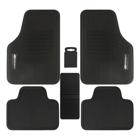 Jogo Tapete Automotivo De Borracha Chevrolet 5 Peças Preto 5 Peças Celta 2000 A 2016