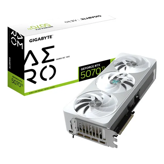 Placa De Video Gigabyte Rtx 5070 Ti Aero Oc 16gb Gddr7