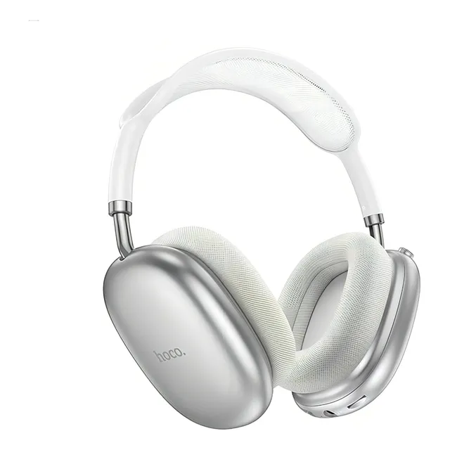 Audífonos Bluetooth Hoco W55 Headset 90 Horas Compatible iPhone color Plata