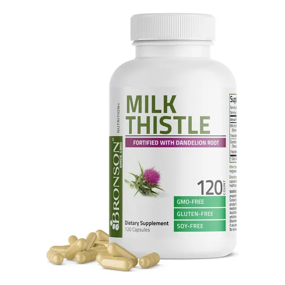 Suplemento Cardo Lechoso 1,000 Mg 120 Capsulas Bronson