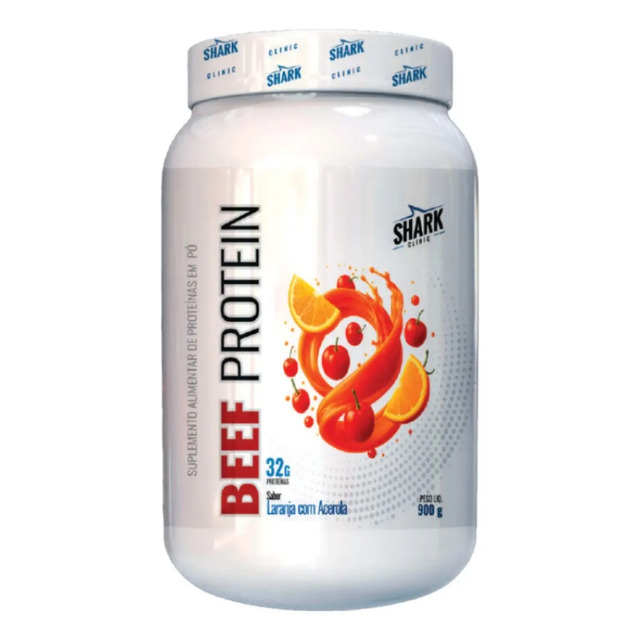 Whey Beef Protein Zero Lac 900g Laranja C/acerola Shark Pro Sabor Laranja Com Acerola