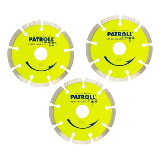 Pack X 3 Disco Diamante Segmentado Patrol Pys4.5 Aliafor 115