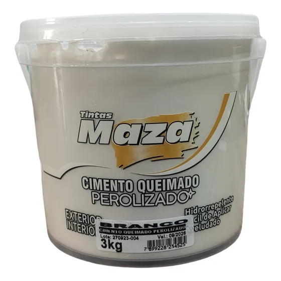 Efeito Cimento Queimado Perolizado Aveludado Maza 3kg Cor Branco