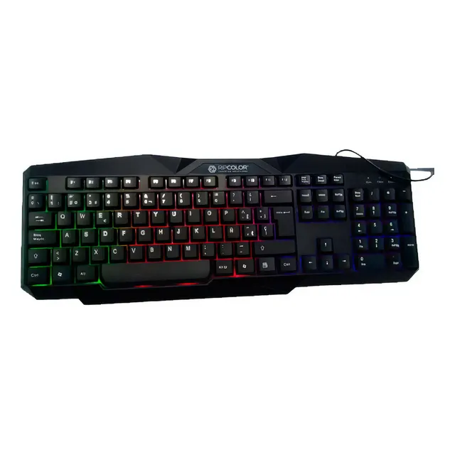 Teclado Gamer Ripcolor Iluminado Color del teclado Negro