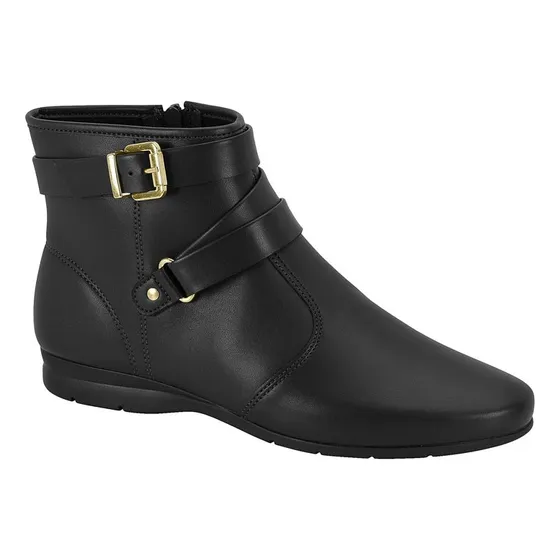 Bota Cano Curto Salto Baixo Fivela Confortável Original 