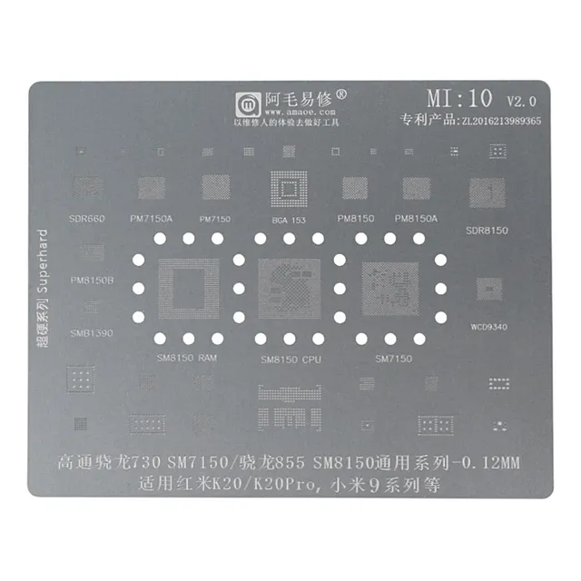 Stencil Reballing Bga Xiaomi Mi 10