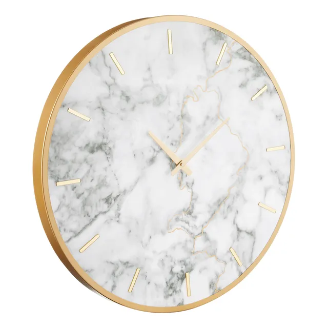 Reloj Pared Contemporaneo 23.6  Cara Marmol Sintetico Color