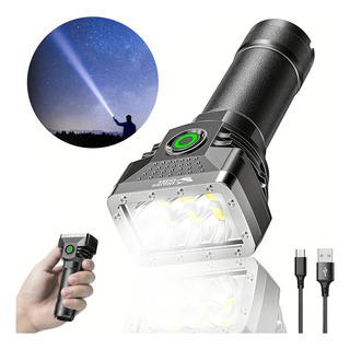 Lampara Táctica Militar Recargable Ultra Potente Led 4modos Lampara Táctica Militar Recargable Ultra Potente Led 4modos