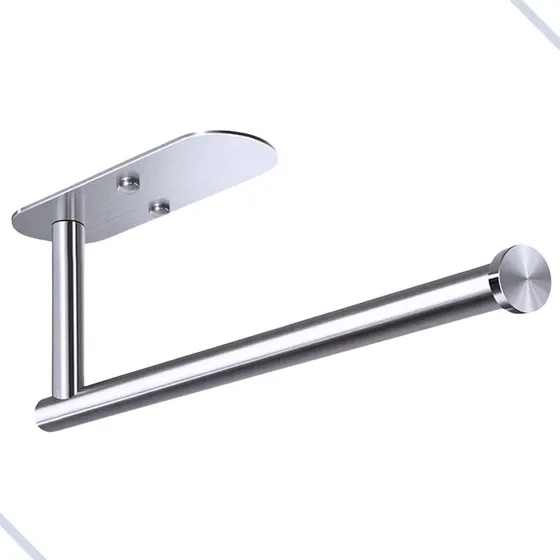 Suporte Aço Inox Papel Toalha Pano De Prato Multiuso