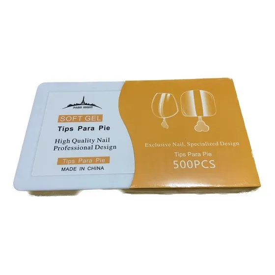 Tips Press On Para Pies X500 Paris Night Soft Gel