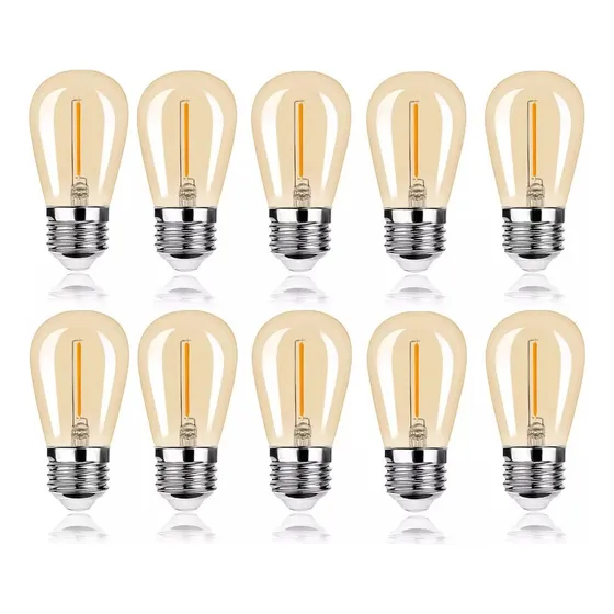 Pack 10 Ampolleta Led Vintage E27 / 1w Luz Cálida Luz Blanco cálido