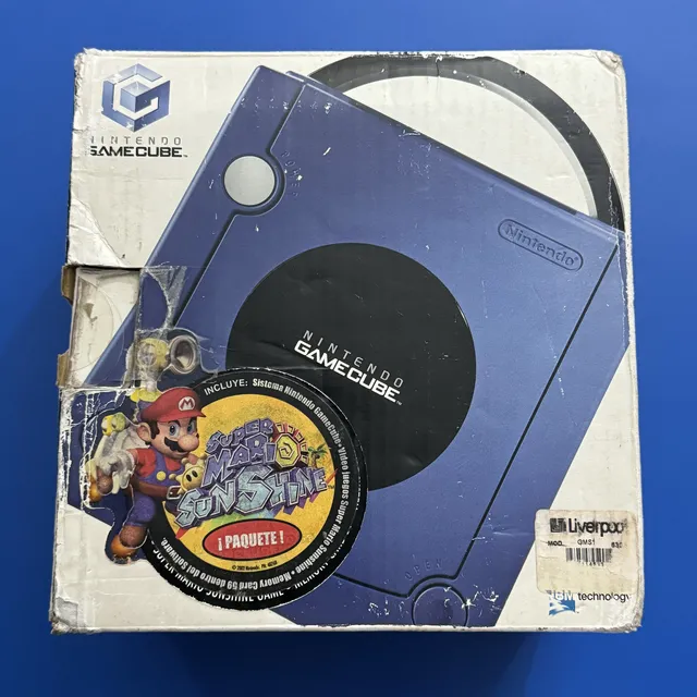 Consola Nintendo Gamecube Color Indigo Bundle Mario Sunshine