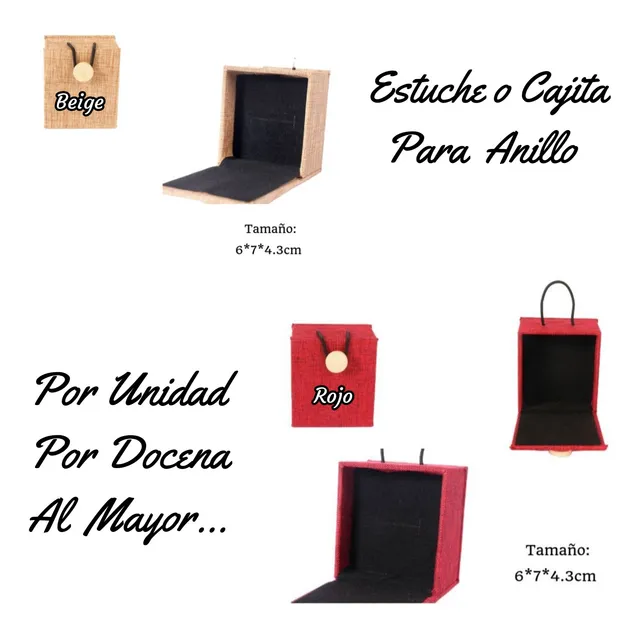 Estuche O Caja Para Anillo Por Unidad, Docena, Al Mayor...