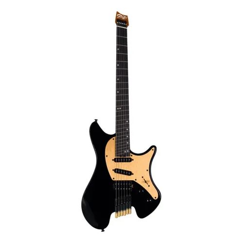 Guitarra elétrica Golden Gmap556 de cedro preta verniz brilhante
