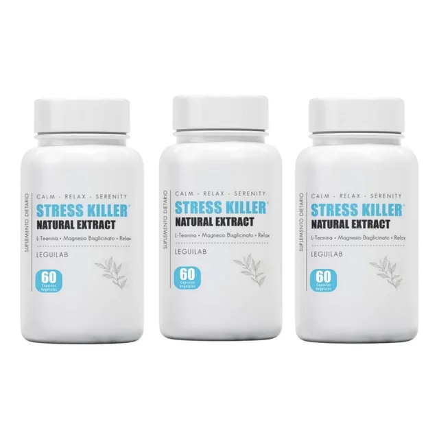 Stress Killer Suplemento Magnesio Bisglicinato + Teanina X 3